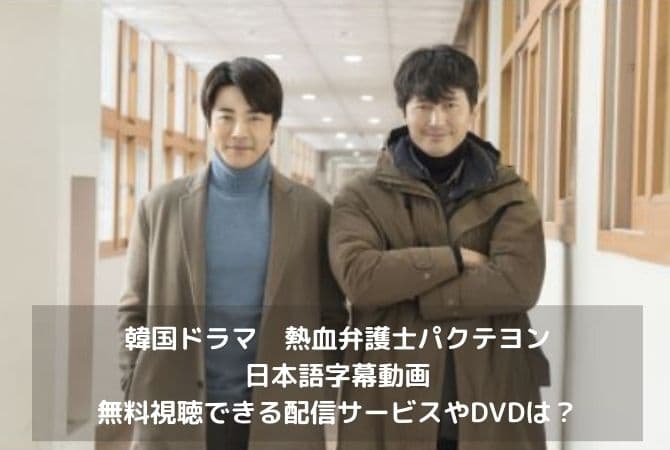 韓国ドラマ｜熱血弁護士パクテヨンの日本語字幕動画を無料視聴できる配信サービス！DVDは？